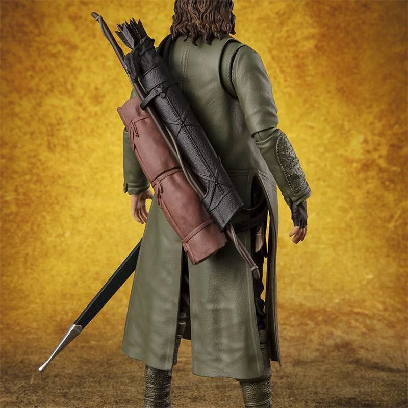 Bandai  Original box SHF THE LORD OF THE RINGS Aragorn Figure Finished Model kit  Anime full Action Toy Gift for kids In shock