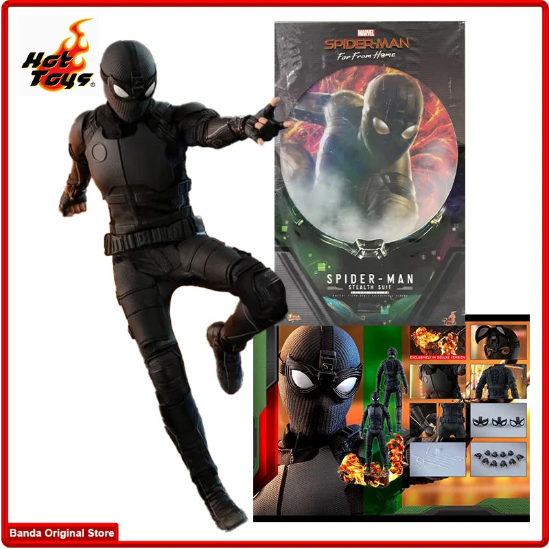 100% In Stock Original HOTTOYS HT Spider Man Far From Home MMS541 Spider Man Stealth Suit Deluxe Anime Action Figures Model Toys