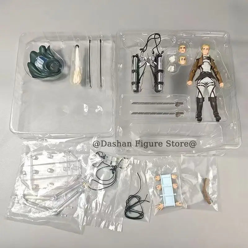 Attack on Titan Action Figure Figma 446 Erwin Smith Figures Anime 15cm Collection Movable Shingeki no Kyojin Model Toys Gifts