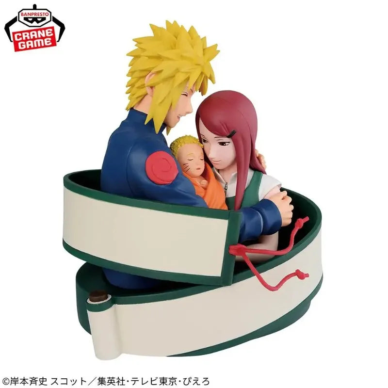 Bandai In Stock Banpresto Anime Naruto 72 Series 53Minato Kushina Naruto Family Original Action Figure Model Toy Collection Gift