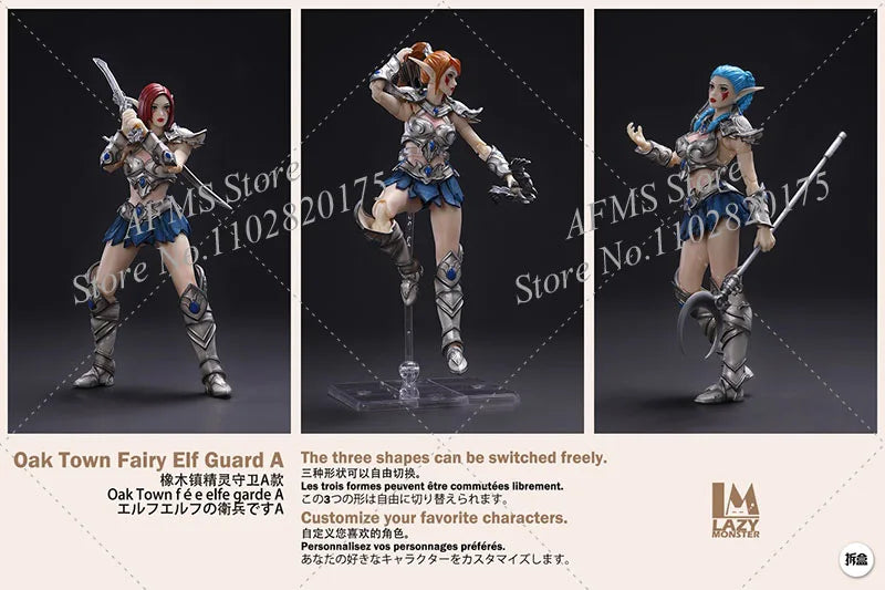 WOW 1/12 Scale Collectible Figure Oak Town Fairy Elf Guard Adventure World Battle Doll 6inch women Action Figure Soldier Model