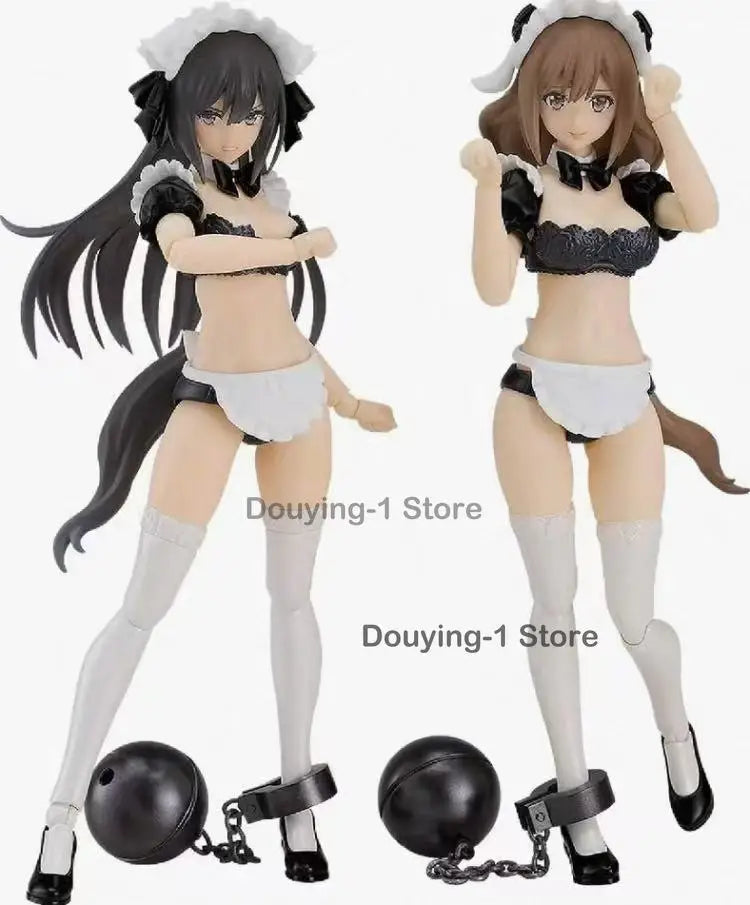 in stock Plamax series assembly model GP-07 sin girl underwear body girl  Lan and Jerie  maid version set