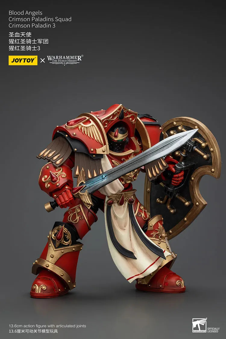 JOYTOY Warhammer "The Horus Heresy" Blood Angels Crimson Paladins Squad Crimson Paladin 3 Action Figures Doll Gift Decoration