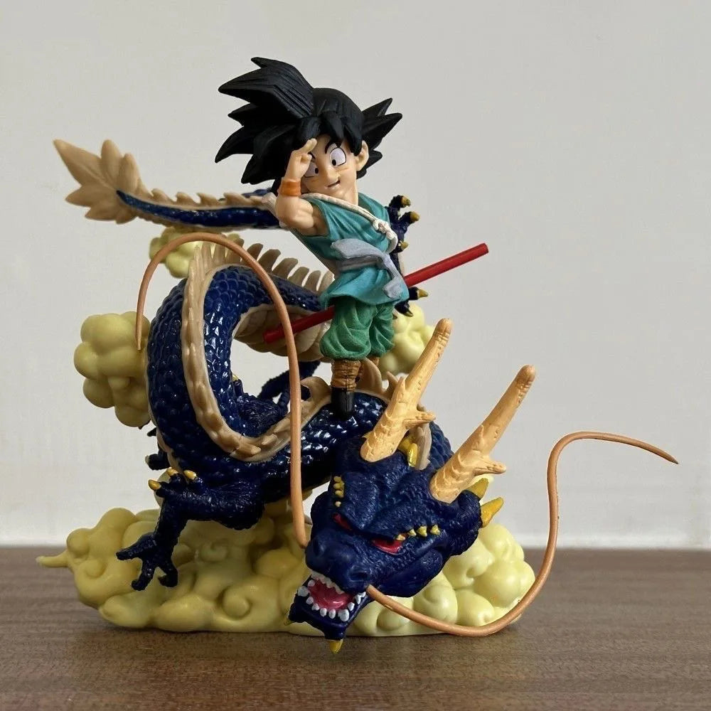 Amime Dragon Ball Z Gk 3D Comic Books Son Goku Riding Shenron Figurine PVC Action Figure Model Statue Collection Toy Gift