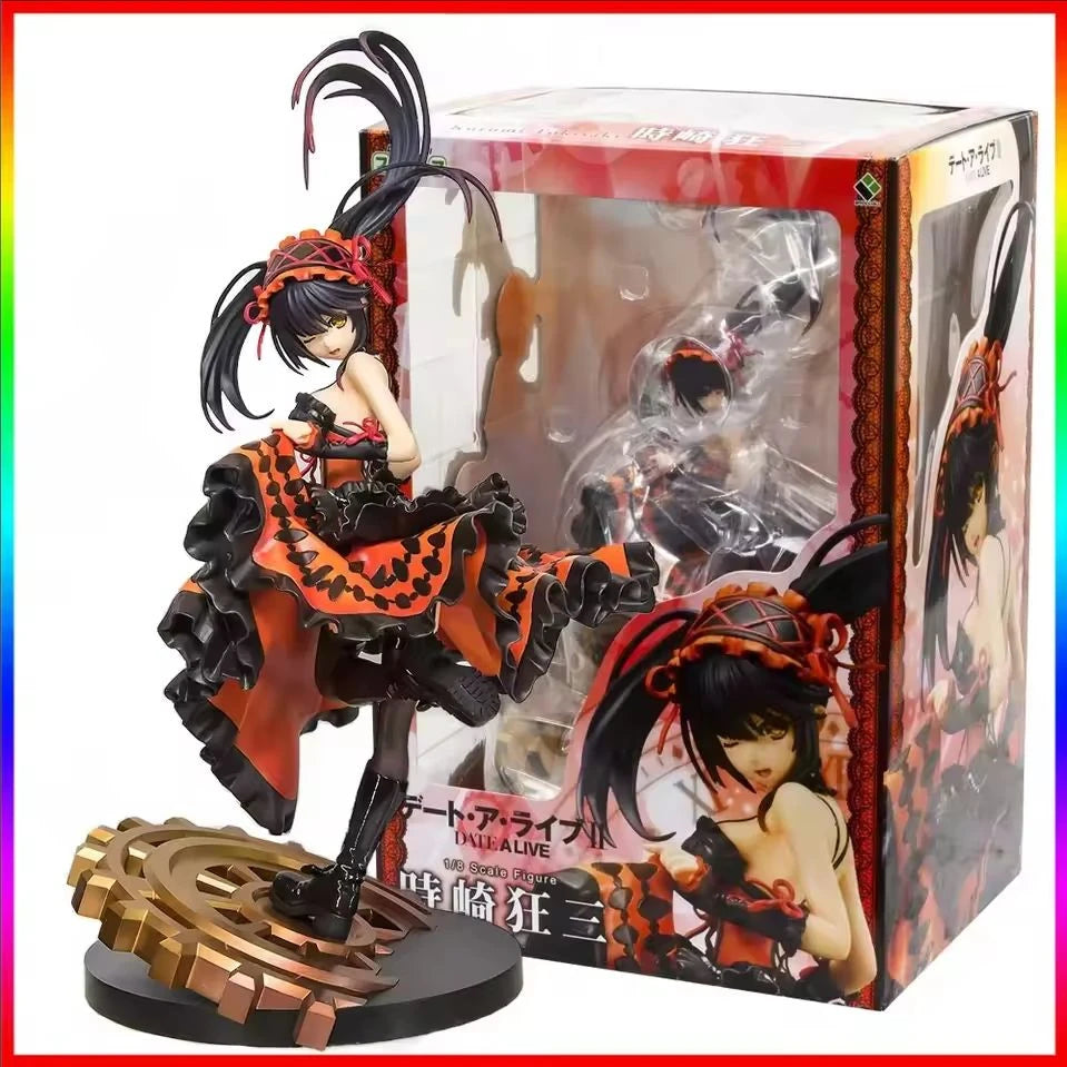 28CM Date a live Novel Tokisaki Kurumi Nightmare Girl figure PVC Anime Action Toy Game Collectible Model Adult Doll Gifts