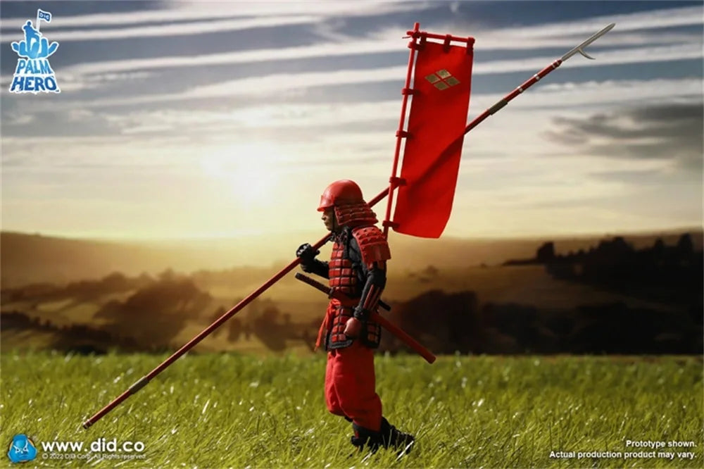 1/12 DID XJ80016A Стара винтидж фигурка на воин от Азия и Япония, пълен комплект подвижна фигурка със знаме, пълен комплект подвижна фигурка