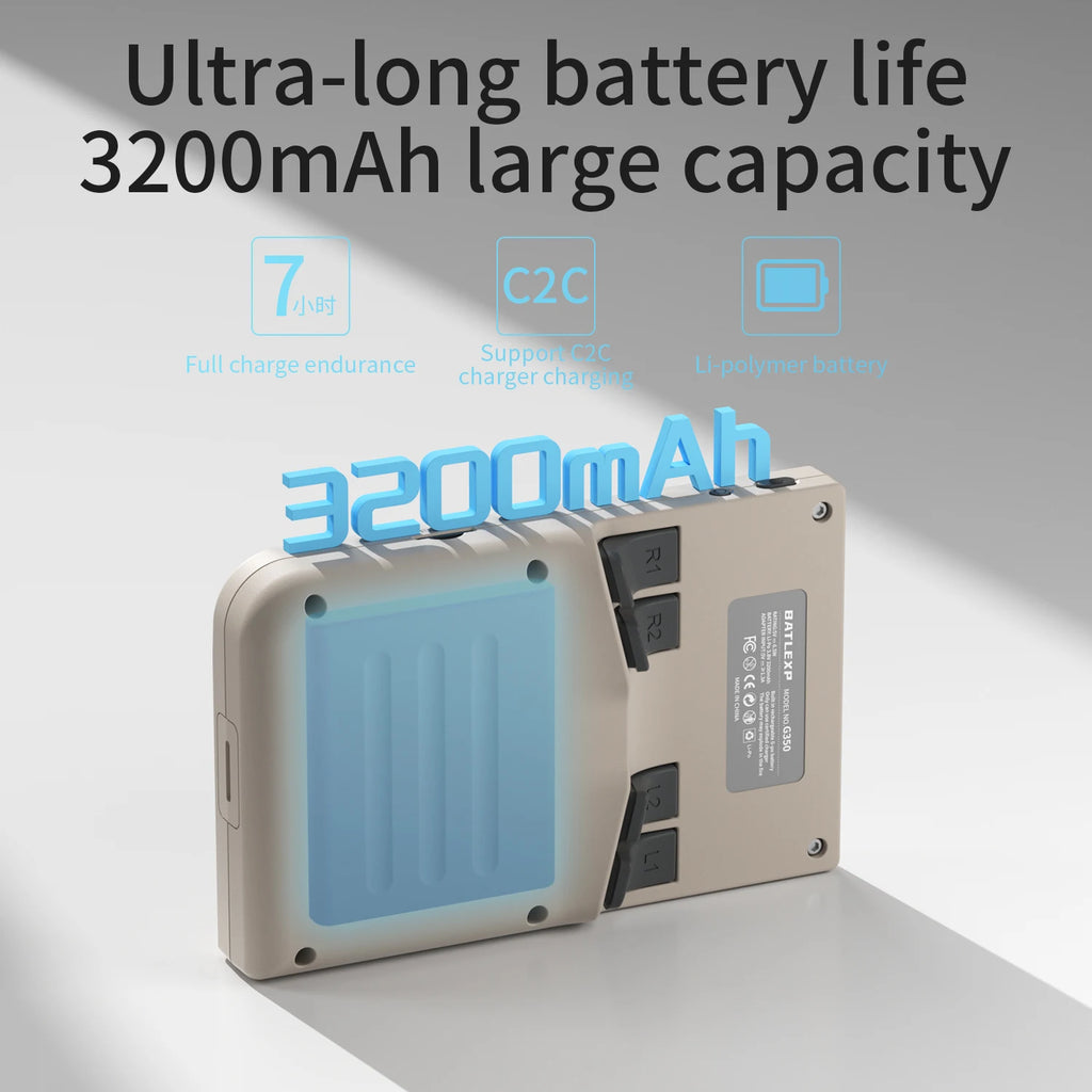 BATLEXP G350 Handheld Game Console 3.5'' IPS Screen Dual Joystick Vibration Motor Retro Portable Video Game Player Linux System