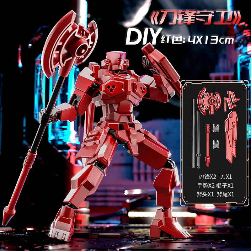 Lucky 13 Multi Joint Action Figure Knight Justice Shield Mecha Toy Model Robot Doll Gift for Boys