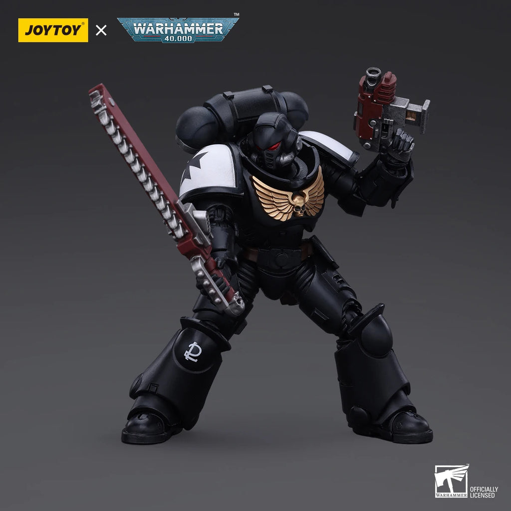JOYTOY Warhammer 40K Space Marines Figure Black Templars Outriders Brother Valtus Action Figure Joint Movable Figurine Model Toy