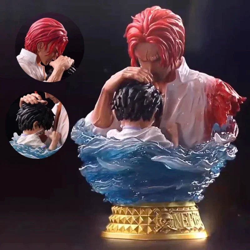 One Piece Figuren GK Rote Haare Shanks Luffy Actionfiguren Büste Modell Anime Dracule Mihawk Figur PVC Dekor Ornament Spielzeug