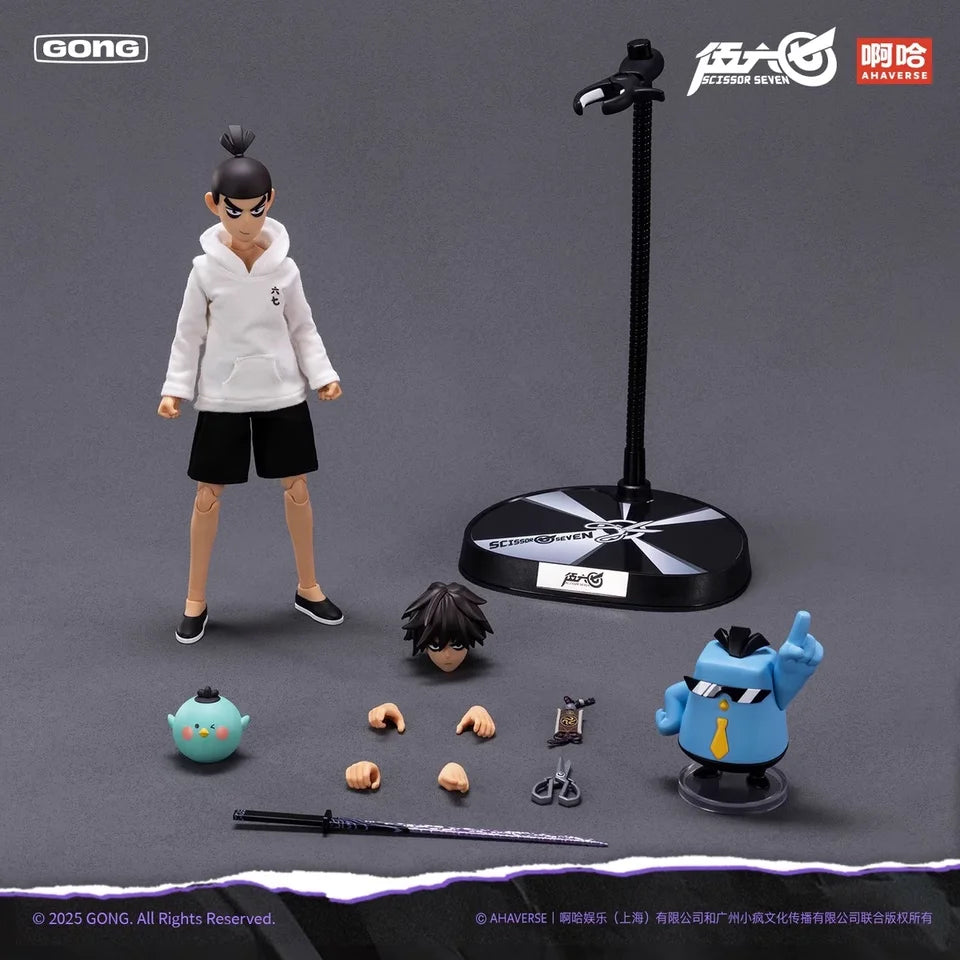In Stock GONG STUDIO Scissor Seven Cloth Gown Action Figure 1/8 Joint Movable Doll Collect Model Desktop Decorat Desk Toy Gifts