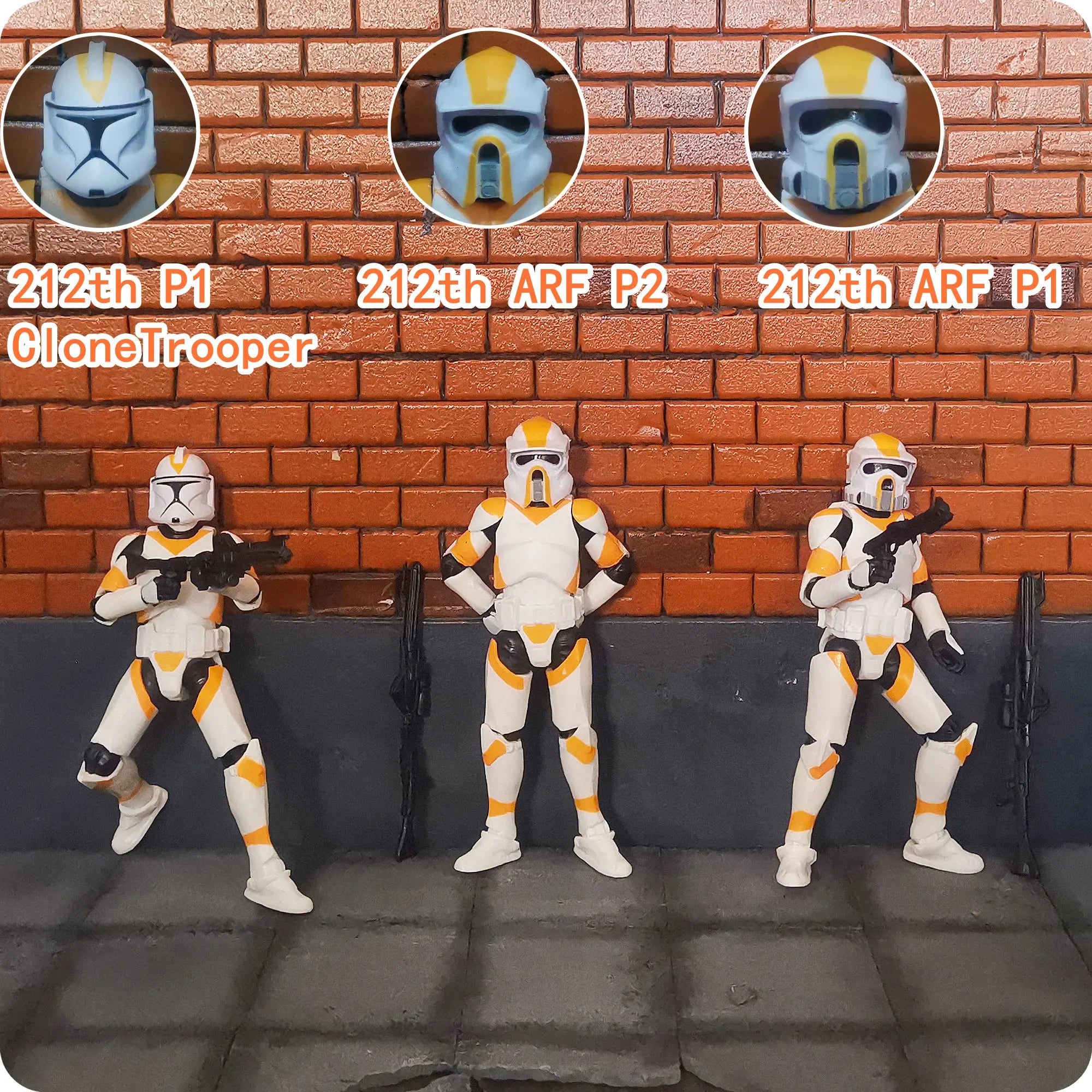 Star Wars 3.75 Inch  Clone Trooper 1/18   212th Cody OBI-WAN BOIL ARF  P1 P2 Action Figure Toys Model Loose