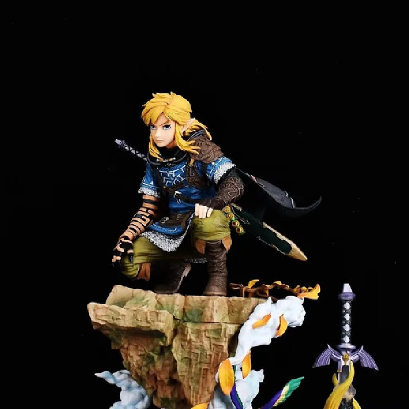 In Stock 38cm The LegenOf Zlda Game Figure Link Figurine Gk Pvc Statue Collectible Model Desktop Ornament Toy Custom Toys
