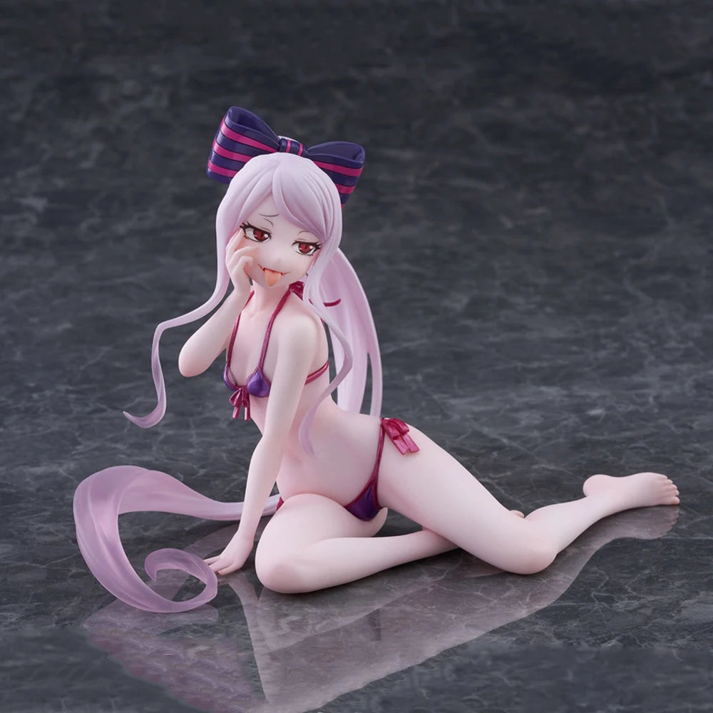 Anime Figure Albedo Kneeling action figures Shalltear Bloodfallen figurine swimsuit PVC model Toys Collection Statues gifts 13cm