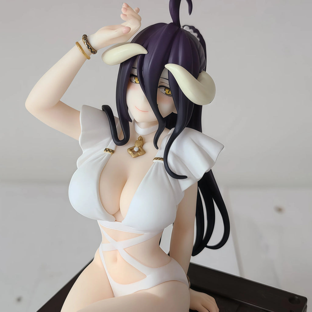 Beautiful Girl Swimsuit Albedo Peripheral Figurine Model Table Decoration, Birthday Gift, Trendy Toy Scene Decoration, Car