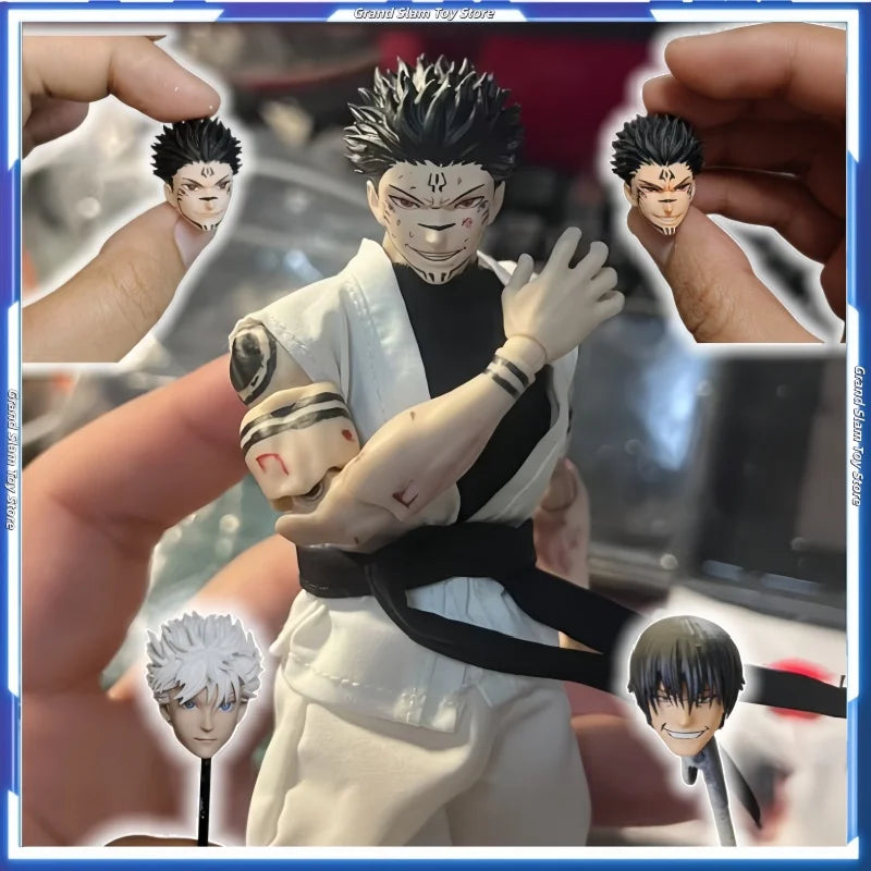 New 1/12 Fushiguro Toji Sukuna Gojo Anime Male Delicate Painted Head Sculpt Model Toys Customzation For 6" Shf Romankey Model