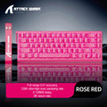 ATTACK SHARK X68HE Magnetische Tastatur, rot, kabelgebunden, mechanisch, für professionelles Gaming, 0,01 mm Rapid Trigg, 8000 Hz, SOCD/Rs, 0,125 ms, 128 K Rate