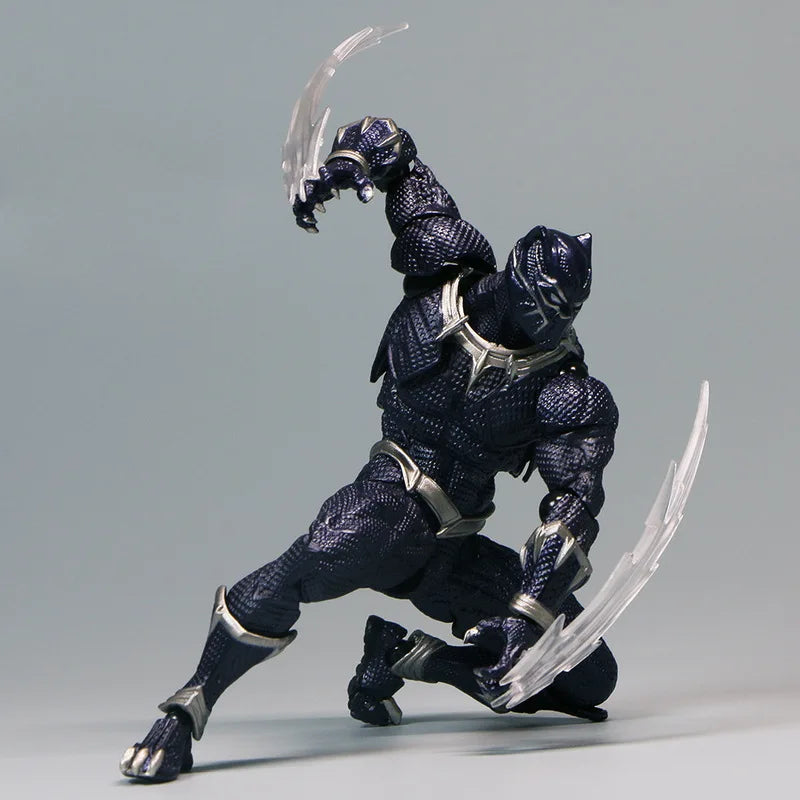 New In Stock Marvel Comics Panther Movable Boxed Hand-Made Ornaments Panther Model Joints Can Do Boy Gifts.