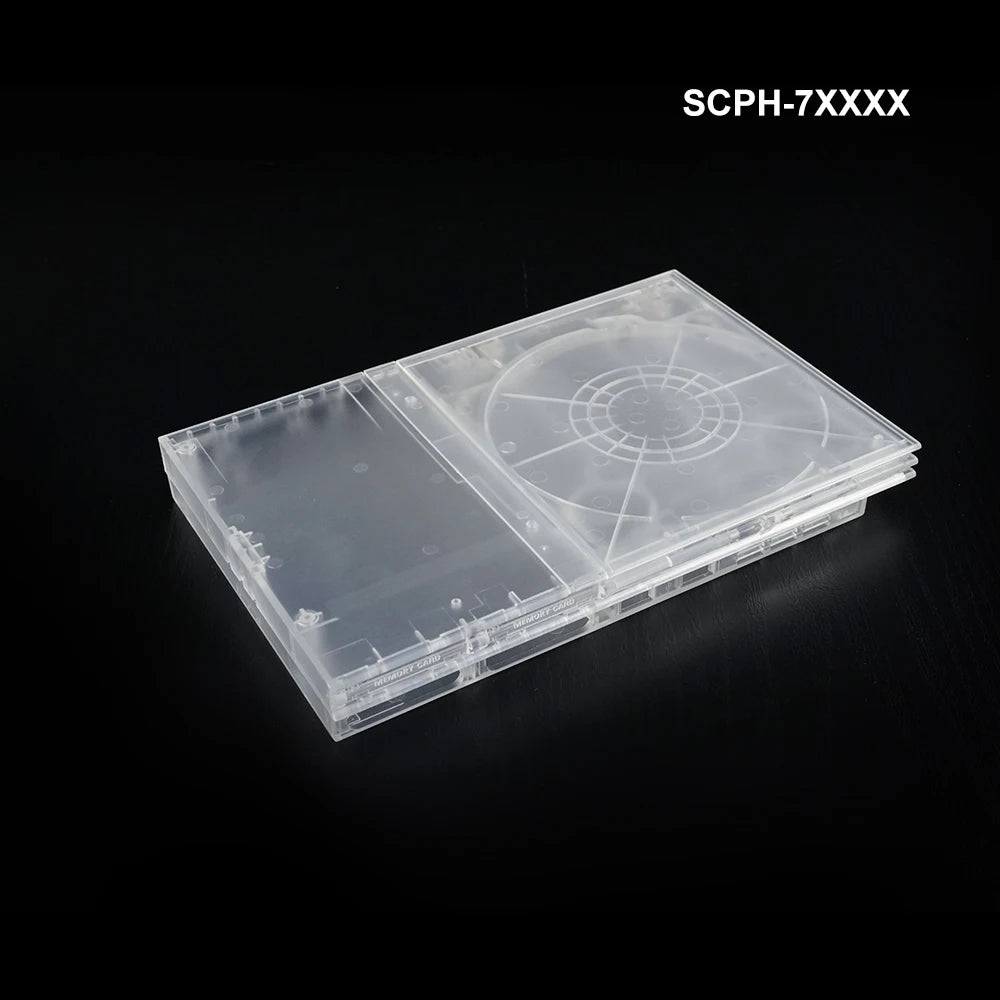 Bitfunx Transparent Replacement Shell Full Housing Case for PlayStation2 Slim for PS2 Slim Game Console