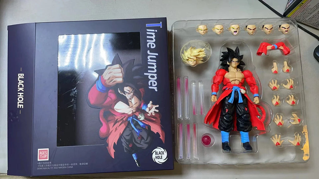 New Black Hole Dragon Ball Z Action Figure SHF Super Saiyan 4 GT SSJ4 Untamed Power Son Goku Anime Figure Model Statue Toy Gift