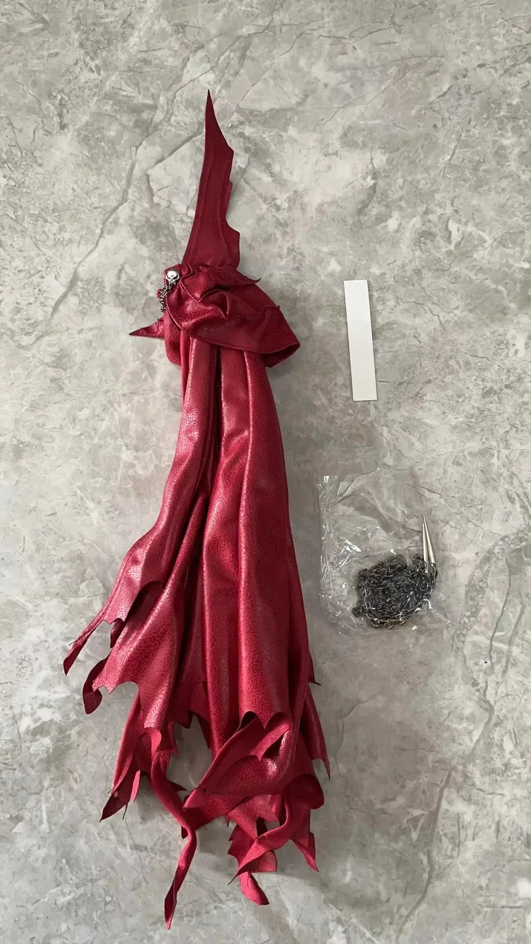 1/12 Spawn Reggae Happy Red Robe Accessory Scarf  Luxury Cloak Cape Robe With Chain Dolls Toys Model Parts No Figure Christmas