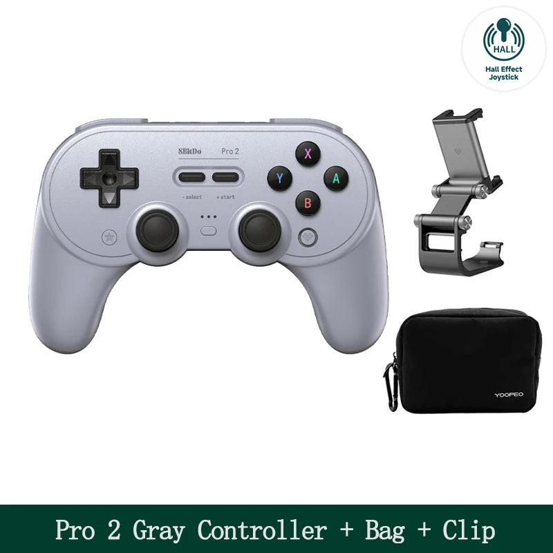 8Bitdo Pro 2 Bluetooth Gamepad Control with Hall for Switch PC macOS Android Steam Raspberry Pi Nintendo Switch Game Controller