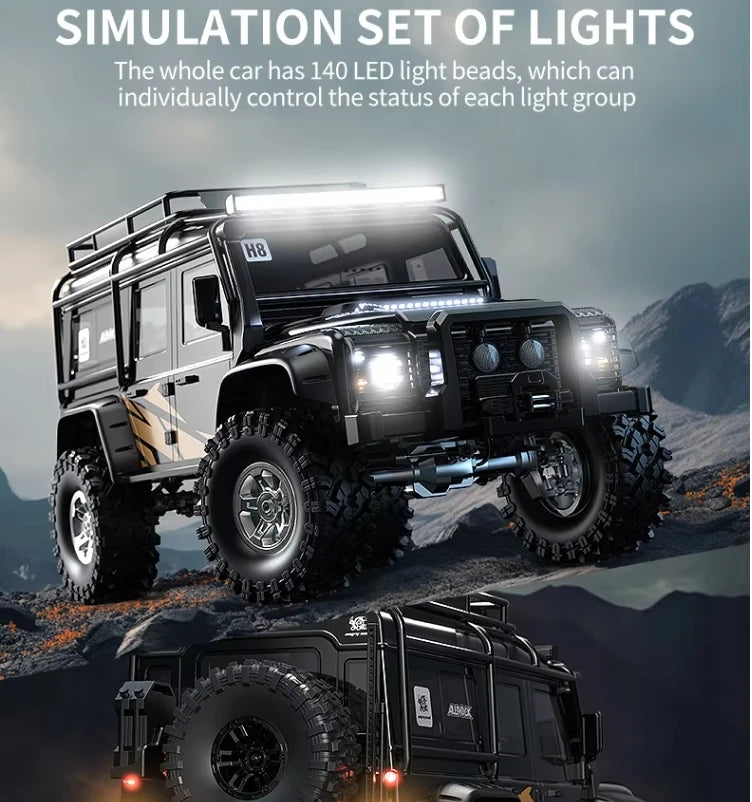 2025 MJX Hyper Go H8H Upgraded H8H+ 1/8 Scale ALLROCK Defender 4WD Brushless Climbing RC Cars Off Road Rock Crawler 4x4 Drive