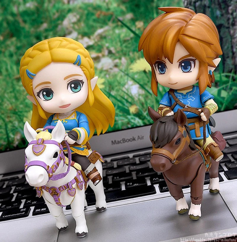 10cm #1212 The Legend of Zelda:Breath of The Wild Zelda Action  Figure #733-DX Link Anime Figure PVC Collection Model Doll Toys