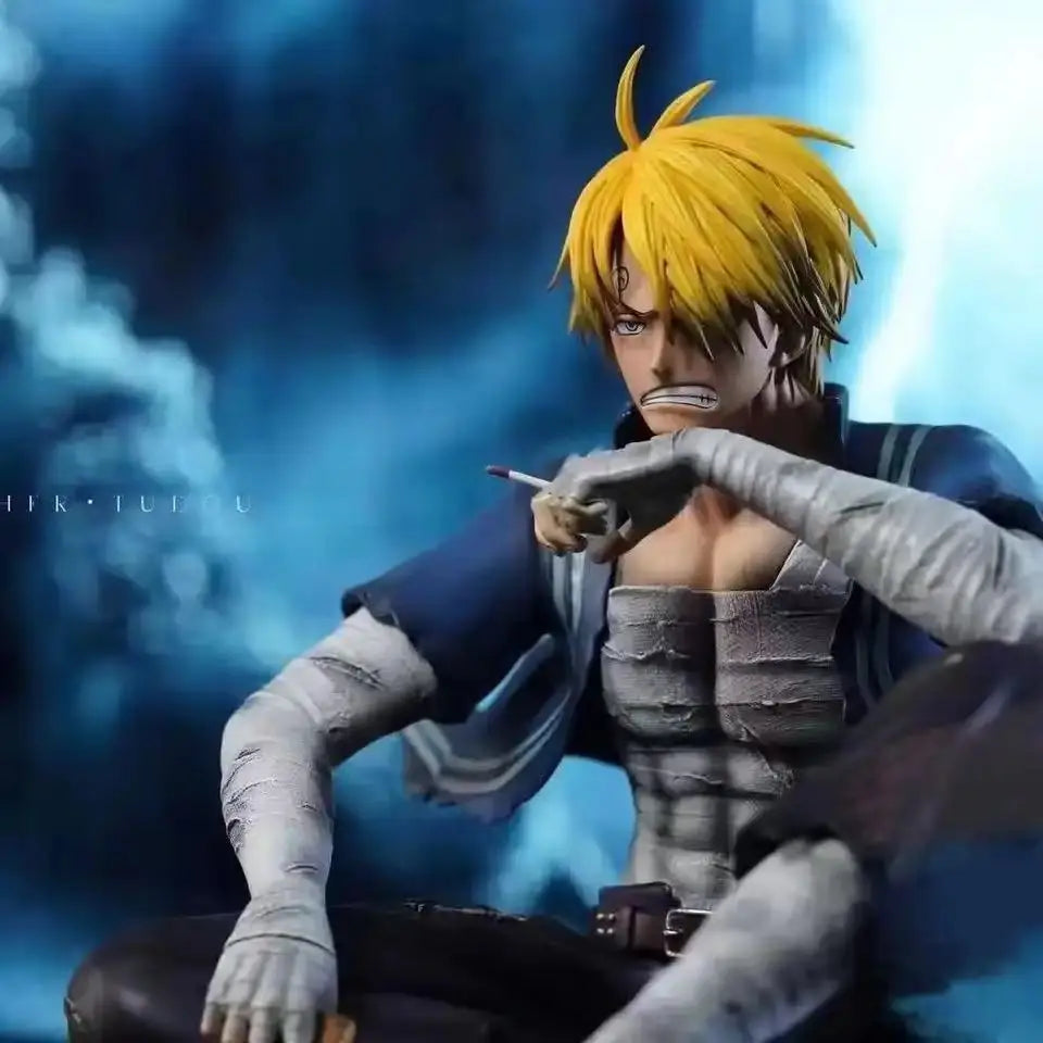 Anime One Piece Figur GK Sanji Battle Damage Sanji Actionfigur Lust Series PVC-Sammlung Modell Spielzeug Geburtstagsgeschenk