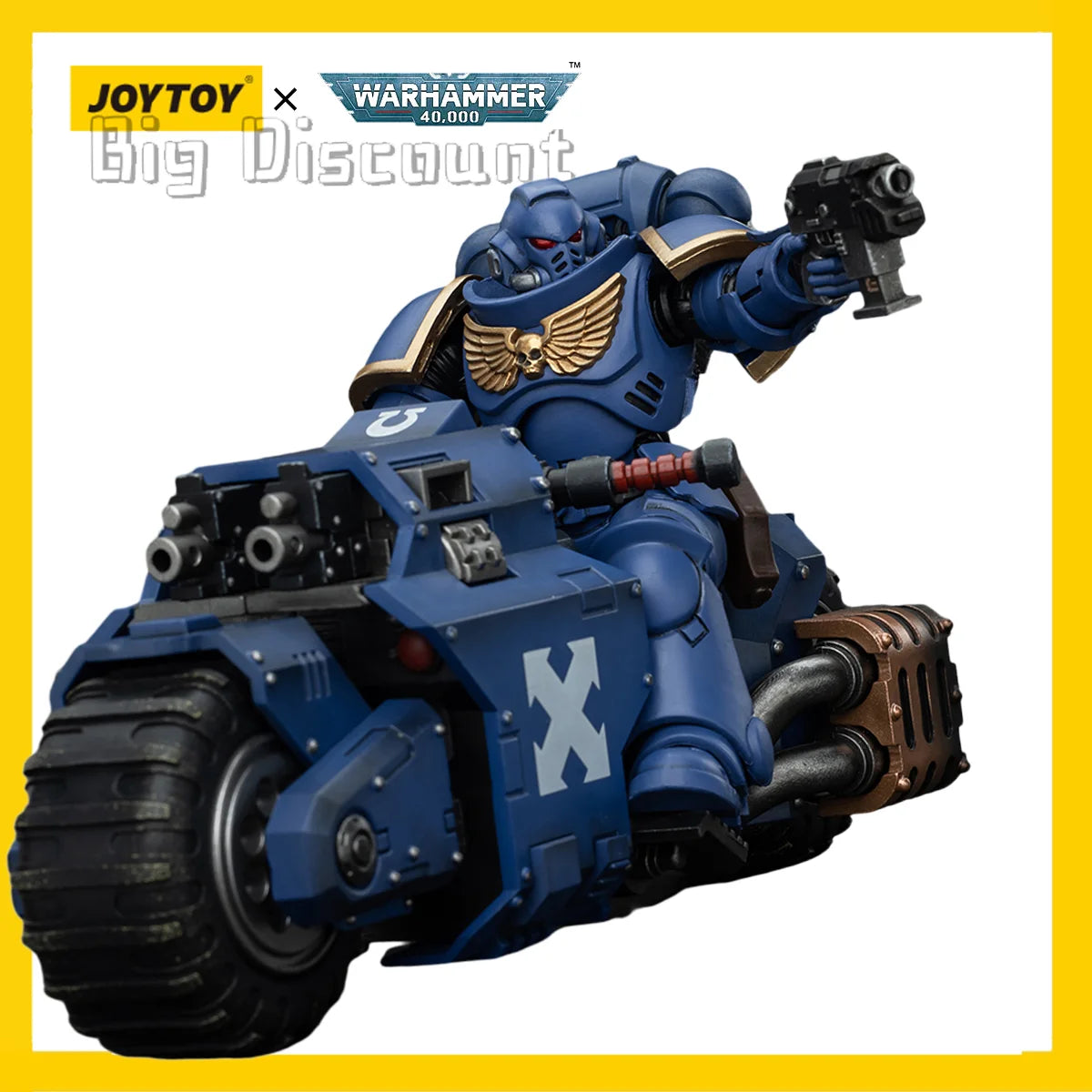 [IN STOCK]JOYTOY Warhammer 40,000 Action Figure 1/18 Ultramarines Outriders&Brother Catonus Model Gift collectibles