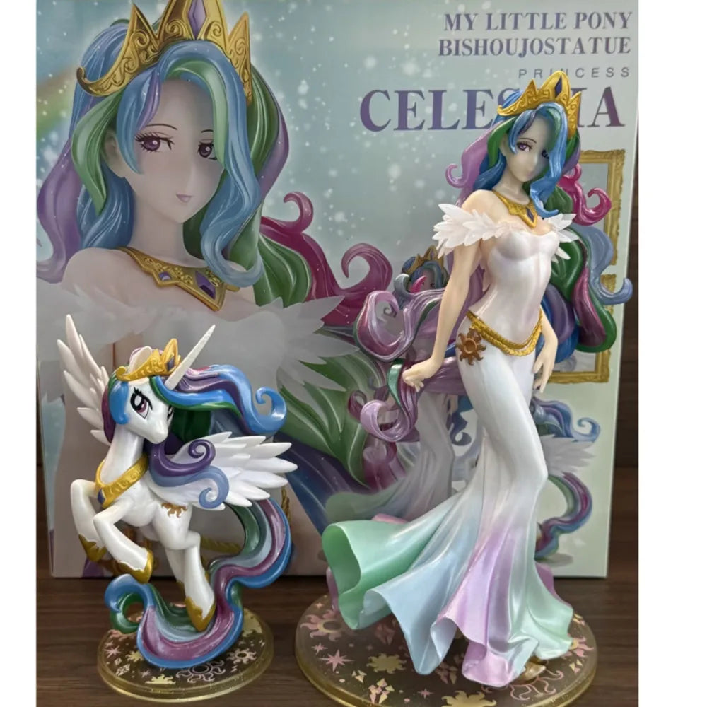 Bishoujo Statue Princess Celestia Twilight Sparkle Fluttershy Anime PVC Action Figure Toy Collection Model Doll