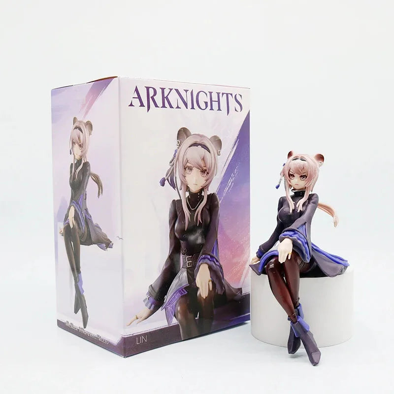 14cm Arknights Lin Anime Figure Noodle Stopper Figure PVC Action Figurine Model Collection Desk Decoration Figuart Toy Kid Gifts
