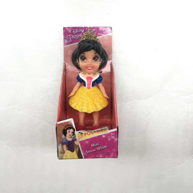New Hot Disney Princess Miniature Doll Model Rapunzel Ariel Snow White Poseable Cute Anime Action Figure Model Frozen Gift Toy