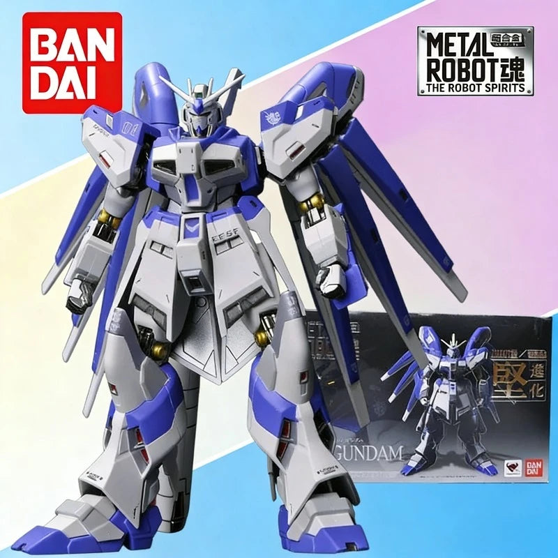 BANDAI Original Metal Robot Spirits RX-93-ν-2 Hi-v Gundam Collectible Movable Action Figure Model Toys Gifts for Boys