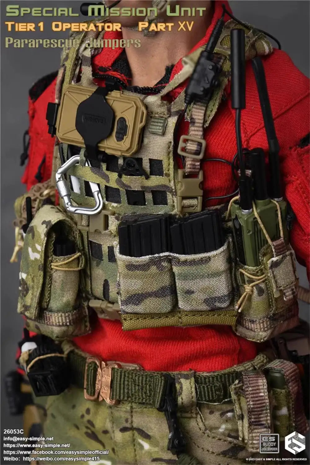 1/6 EASY&SIMPLE ES 26053C US. PJ Soldier Operation Unit Full Set Moveable Action Figure Set For Fans Collectable