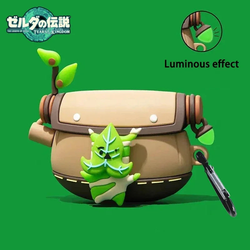 Zeldaes Yahaha Koroks Noctilucent Kopfhörerhülle für AirPods 1 2 3 Pro Tear of the Kingdom Apple Wireless Bluetooth Kopfhörerhülle