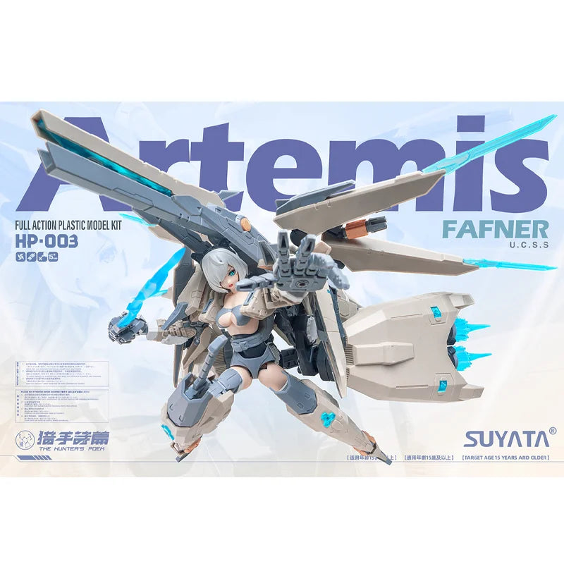 In Stock SUYATA Hunters' Ballad Mecha Girl Artemis  Fafnir Dormant Pod Plastic Model Kit Toy Articulated Action Figure Gift