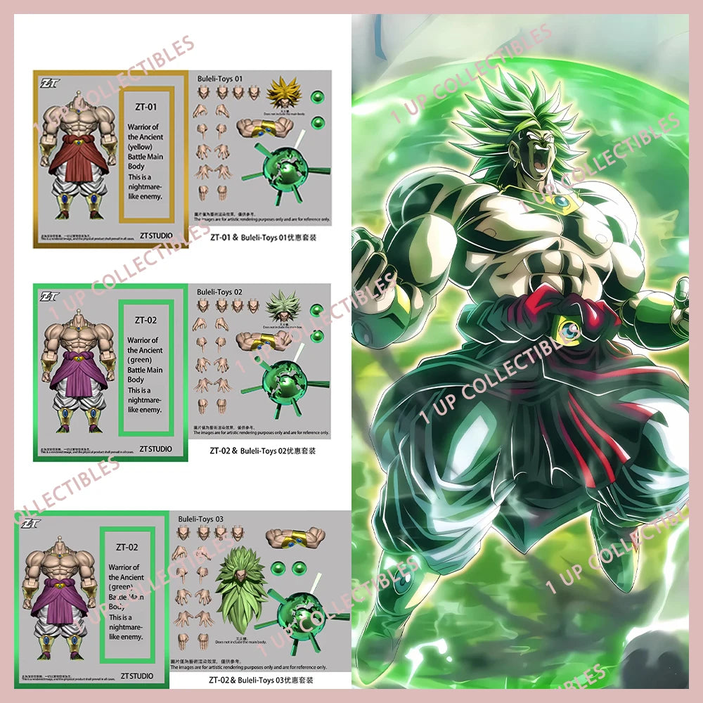ZT Toys Studio Ancient Warrior Furious Broli Action Figure The Legendary Super Saiyan 3 Ssj3 Figure Dragon Ball Z Anime Model