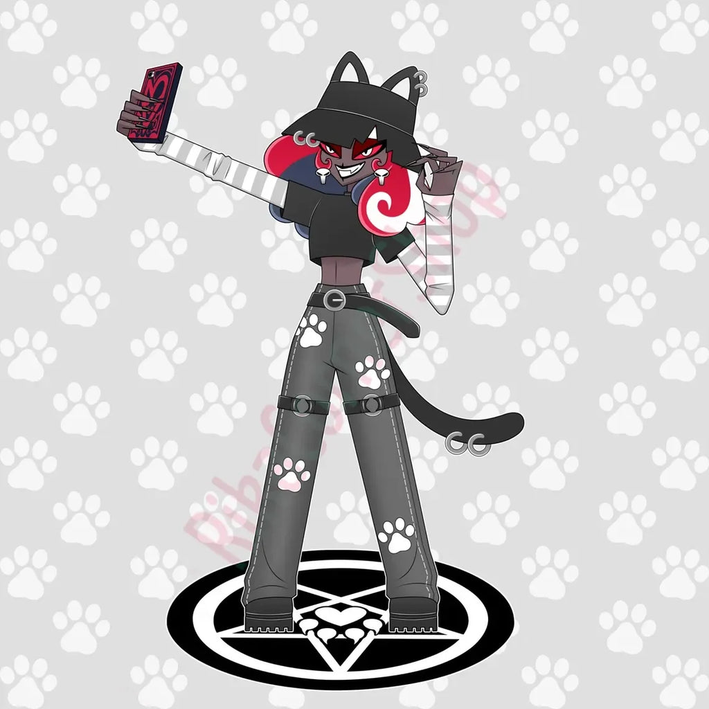 15Cm Creative Desktop Decorations Acrylic Standees for Hazbin Hotel Character Standing Plates Niffty Vaggie Charlie Husk Alastor