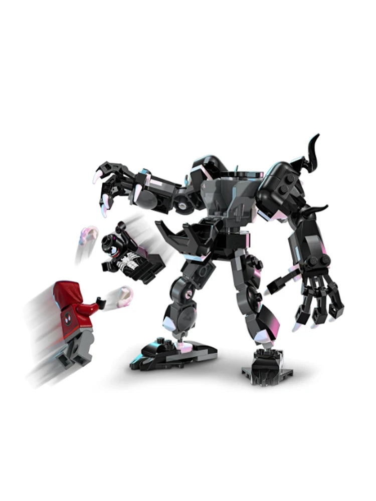 LEGO 76276 Marvel Venom Mech Armor vs. Miles Morales, Posable Action for Kids, Marvel Building Set with Minifigures