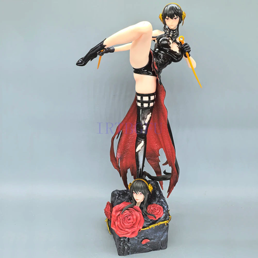 39 cm Spy × Family – Yor Forger Battle Version RO Studio Japanische Anime-Figuren PVC-Actionfigur Spielzeugspiel Sammlermodell Puppe