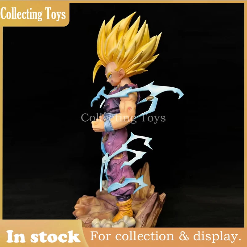 In Stock Dragon Ball Ssj2 Gohan Anime Figures 28cm Son Gohan Figures Super Saiyan 2 Heads Pvc Statue Room Collection Models Toys