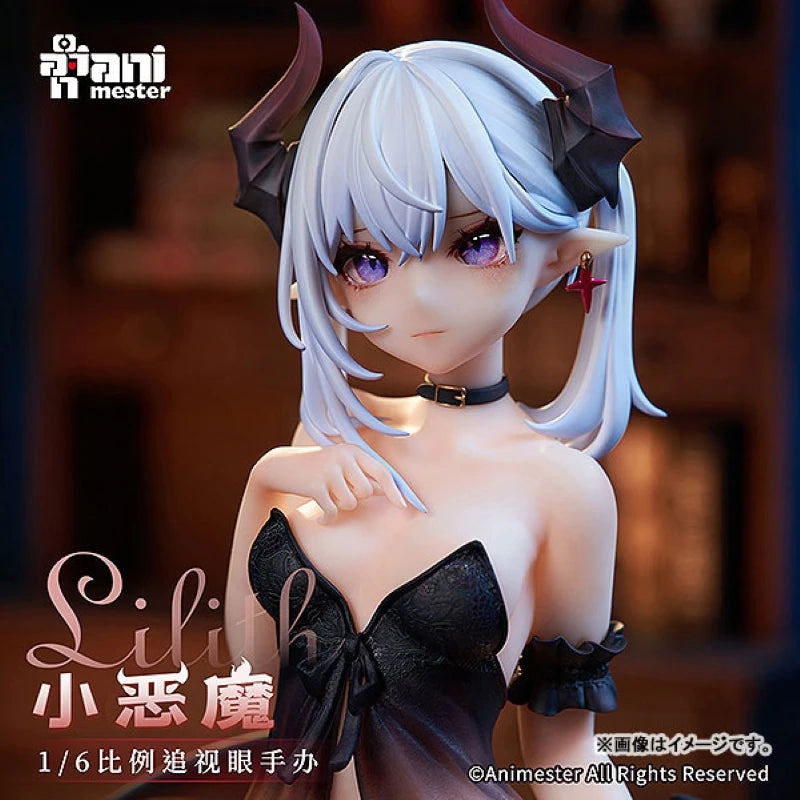 Judai 28cm Original AniMester Little Demon Lilith Cynthia JK Bunny Chasing Eye Devil Girl PVC Action Figure Model Toys