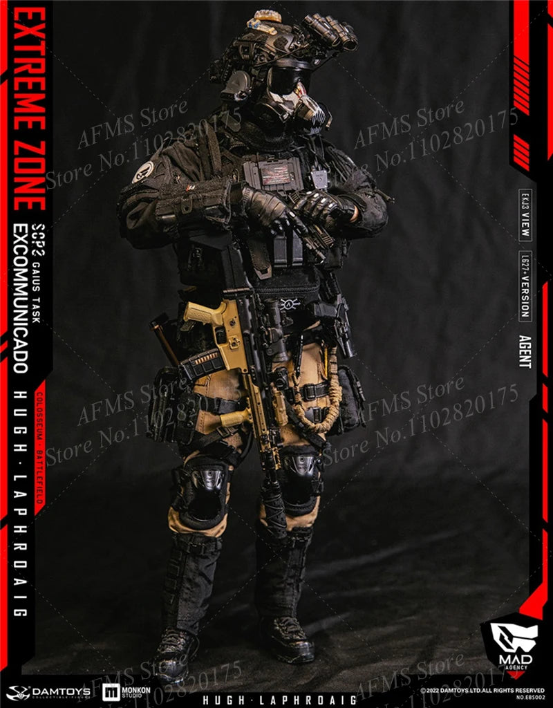 Damtoys EBS002 1/6 Scale Collectible Figure Extreme Zone Agent Hugh Laphroaig Full Set 12Inch Men Soldier Action Figure Body
