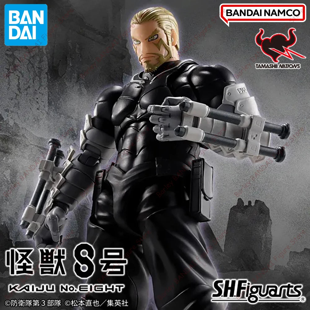 BANDAI In Stock Genuine Kaiju No. 8 S.H.Figuarts Isao Shinomiya Anime Figure Action Figurine Model Toys Holiday Gifts For Kids