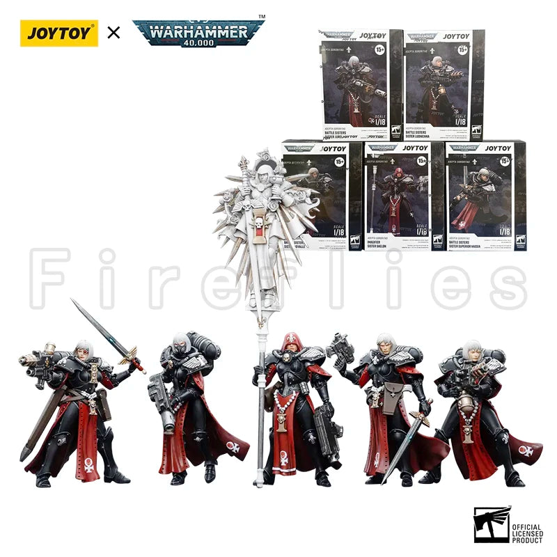 1/18 JOYTOY Action Figure (5PCS/SET) 40K Battle Sisters Re-issue Version Anime Model Toy