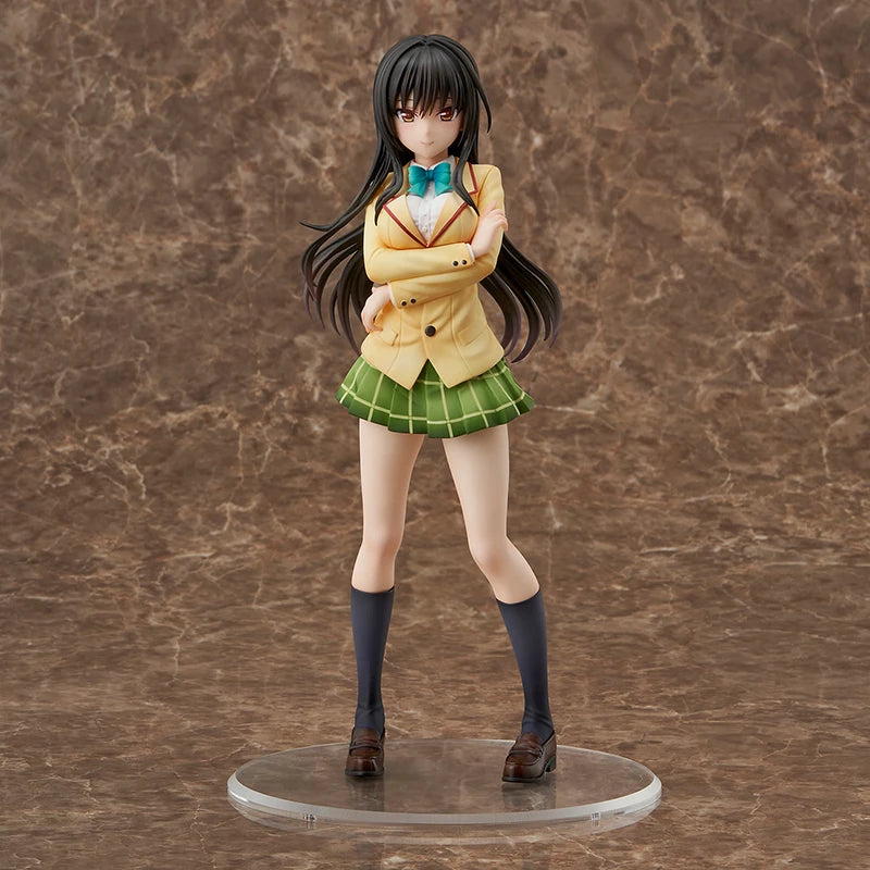 100% Original:To Love Ru Kotegawa Yui Winter uniform 25cm PVC Action Figure Anime Figure Model Toys Figure Collection Doll Gift