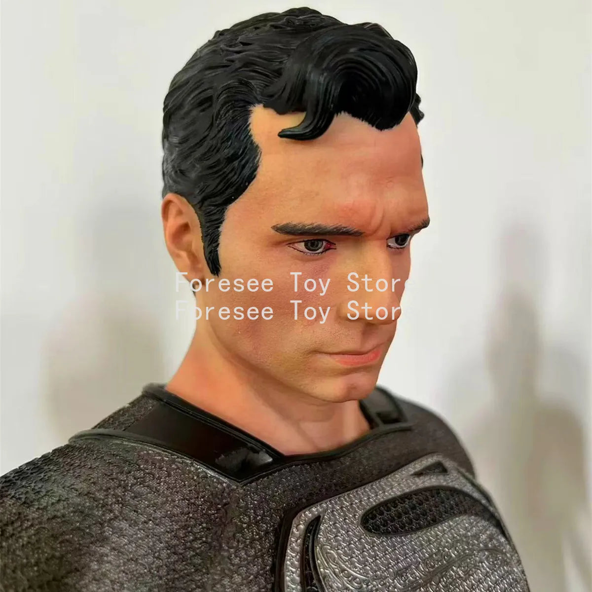 90cm Justice League Anime Figures Super-man Double-headed Sculpture Light-up Collection Desktop Decorations Best Gifts for Boys