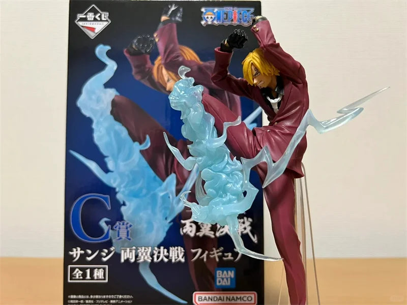 Bandai Original One Piece Ichiban Kuji Two Wings Battle Roronoa Zoro Sanji Anime Figures Toys For Kids Gifts Cool Collections