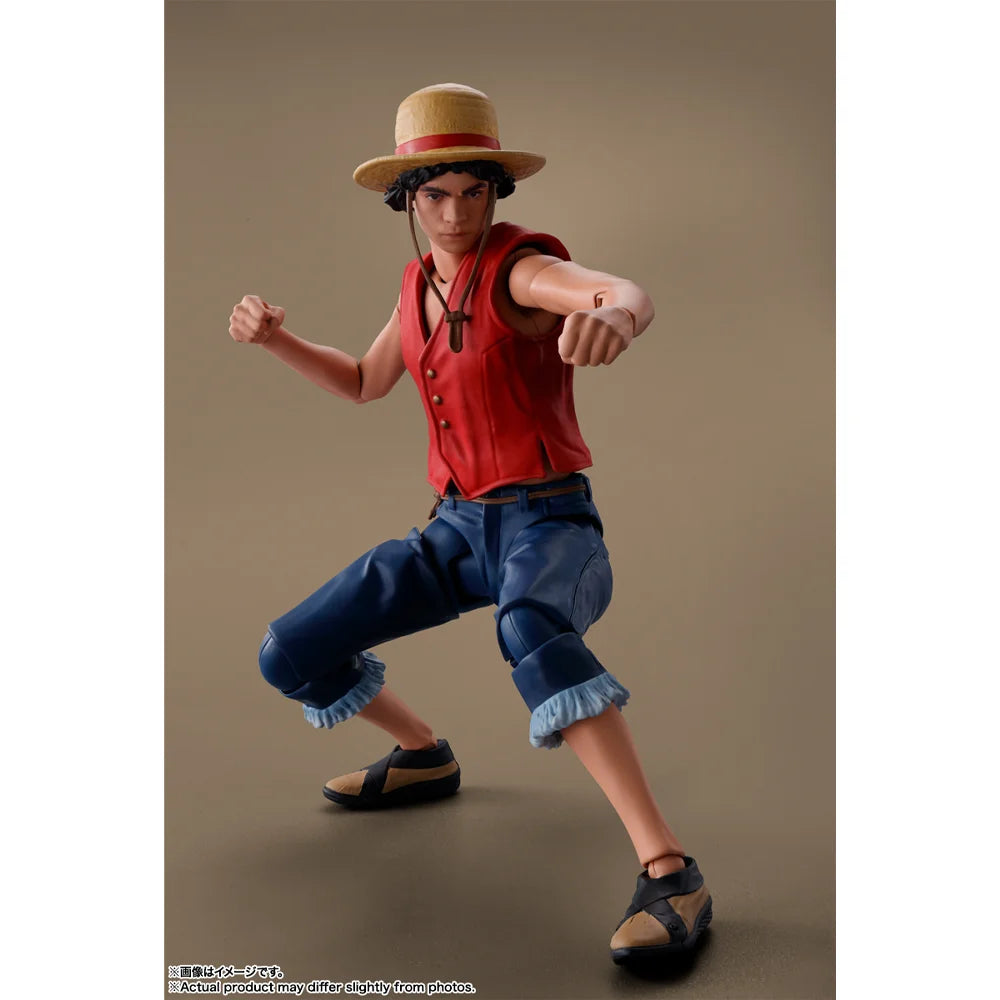 In Stock Original BANDAI SHFiguarts Monkey D Luffy Roronoa Zoro Nami Figure Action Anime Netflix: One Piece Model Genuine Toy
